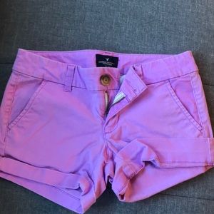 American Eagle Light Purple Midi Shorts